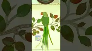Cute easy parrot drawing |how to make leaf parrot #art #craft #painting #diy #stories #cartoonlucu