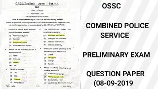 OSSC CPSE QUESTIONS PAPER WITH SOLVE - 2019