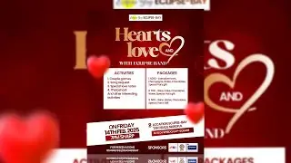 How To Design a Stunning VALENTINE'S DAY PACKAGES FLYER in Photoshop | Step by Step Tutorial
