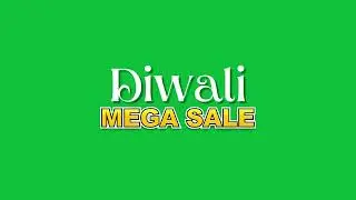 Diwali Mega Sale Text Animation | Festive Offer Green Screen Clip