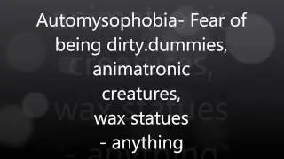 Automysophobia  Fear of being dirty