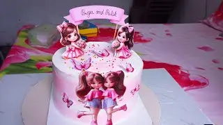 Best cake design for twins birthday