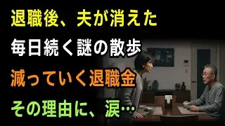 退職後毎日散歩に行く60代夫。後を追ってみると涙が止まらない結末が待っていた。