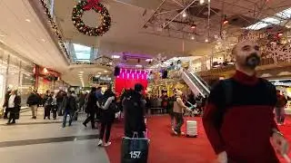 Walk around North Pole shopping center Gothenburg Sweden 4k