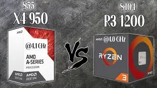 Athlon X4 950 OC @4.0 GHz Vs R3 1200 OC @3.9 GHz - 720p & 1080p Benchmark - Comparison