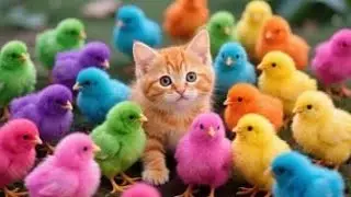 Catch Color Chicken, Cute Chicken, Duck, Rainbow Chicken, Rabbit, Cute Animals