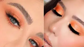 SHIMMERY ORANGE EYESHADOW TUTORIAL | COLOURPOP 
