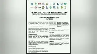#IIM #CAT_2020 #Admission/மாணவர் சேர்க்கைக்கான பொது நுழைவு தேர்வு -2020(CAT-2020)