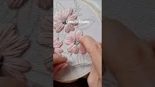 Easy peasy french knots #embroidery #handembroidery #handmade #stitch #art #craft #tutorial #flowers