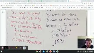 Algebra Modeling Project Example Word Problems