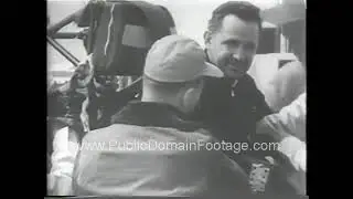 John Paul Stapp Fastest man on Earth - rocket sled Pilot safety equipment 1954 @PublicDomainFootage 