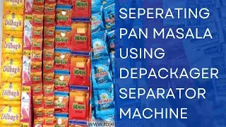 Separating Pan Masala by using Amey Engineers Depackager Separator Machine #shredder