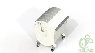 Galvanized Steel 1100l Wheelie Bin
