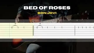Bed Of Roses / Bon Jovi | EASY Guitar Lessons TAB