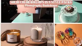 Bessie Bakes Solid Color Roll-Up Photography Backdrops Collection | Food & Product Photography