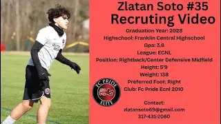 Zlatan Soto(Class of 2028)- College soccer recruiting highlight video- High-school clips