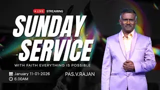 🔴 LIVE NOW SUNDAY SERVICE - 1 (11.01.26) PAS.V.RAJAN | ACC CHURCH