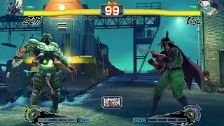 Seth vs Vega! Street Fighter 4 CPU vs CPU