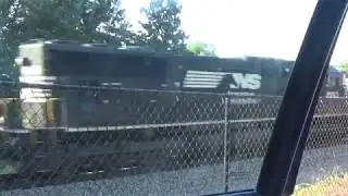 NS intermodal train SB w/ SD70 leader Norcross GA