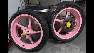 Sanding the Rim Before Paint &ndash; Motorcycle Prep - Timelapse - Part2