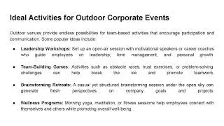 Outdoor Venues That Inspire Collaboration and Professional Growth