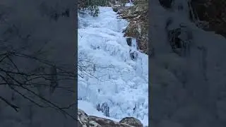 Spruce Flat Falls #nature #hike #tremont #womenwhohike #frozen #waterfall #solo