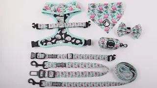 Custom Reversible Dog Harness with Reflective Strip Plastic Buckle Polyester Cute Vest for Dogs