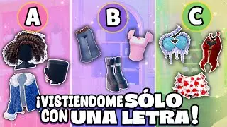 ¿Puedes vestirte usando SOLO una letra? 🤯 | Reto A-B-C en Dress to Impress