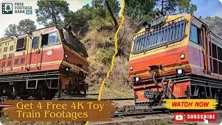 4K Toy Train Footage | Kalka to Shimla Route | Free Cinematic B-Roll (Barog Station)