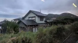 20251109　山陰本線　８２４Ｄ　左側車窓（その２）　小串⇒滝部　【人丸～滝部　運転再開】