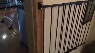 Baby Gate Install - Top of Stairs, Against Iron Rail