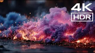 Chromatic Flame Surface 🔥💙💜 | Blue & Violet Fire Ambience for Deep Calm