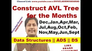 AVL Tree for the Months || AVL Tree  Insertion || Construct AVL Tree for the Months || DS || ADS