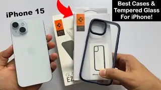 Best iPhone 15, 14 Cases & Tempered Glass 🔥| Spigen Ultra Hybrid, Liquid Air, Thin Fit Case (HINDI)
