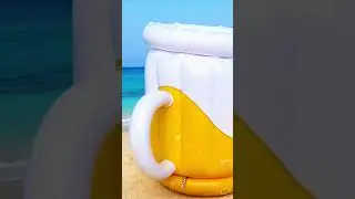 Keep drinks cold in this fun, oversized beer mug cooler