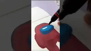 Easy among us painting | how to paint among us imposter | Among us drawing | #shorts #youtubeshorts