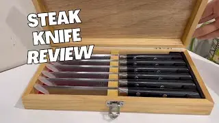 Slice Through with Style: Steak Knife Set Review Video (6 Knives + Case, 5 Inches)!