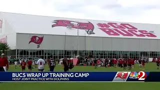 Bucs wrap up training camp with joint practice against Miami Dolphins