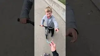 i made his year😇        #scooter #skatepark #funny #comedy #skate #fun #happy #challenge
