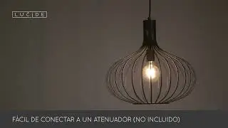 lucide manuela   l&aacute;mpara colgante   &Oslash; 50 cm   1xe27   negro 78374 50 30 es 1080p