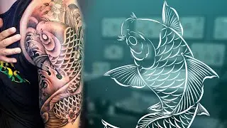 HOW TO DRAW A KOI FISH TUTORIAL