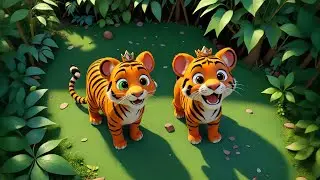 Two Tiny Tigers Wear a Crown | Counting & Royal Animal Song for Kids | Nursery Rhymes