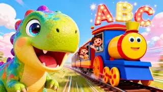 ABC Train Adventure 🚂 Learn Alphabet with Fun Dinosaurs | A to Z Kids Song