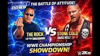 The Rock vs Stone Cold Steve Austin #wwe #wwe2k25 #therock #austin #xbox #gaming #fighting #yt #fyp