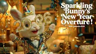 Sparkling Bunny’s New Year Overture ! 2026 Celebration #BGM ! #cozy #music #bunny #cute #celebration