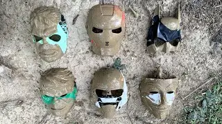 Cleaning up muddy toys topeng hulk,ironman,batman,hackers,star wars,truk molen,jet tempur
