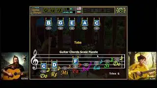 Guitar Chords Puzzle 🎨🧩🎓 Fun Arts Homework (Education Games)