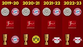 List of German football champions and winner list DFB Cup Pokal ( 1993 - 2023 )