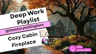 60 Minutes of Deep Work | Cozy Woodland Cabin Fireplace Ambience for Writing & Focus