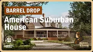 American Suburban House Environment | Showcase | Game-Ready for Unreal Engine 5 | Barrel & Bark